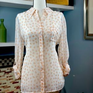 DVF chiffon floral blouse new with tag